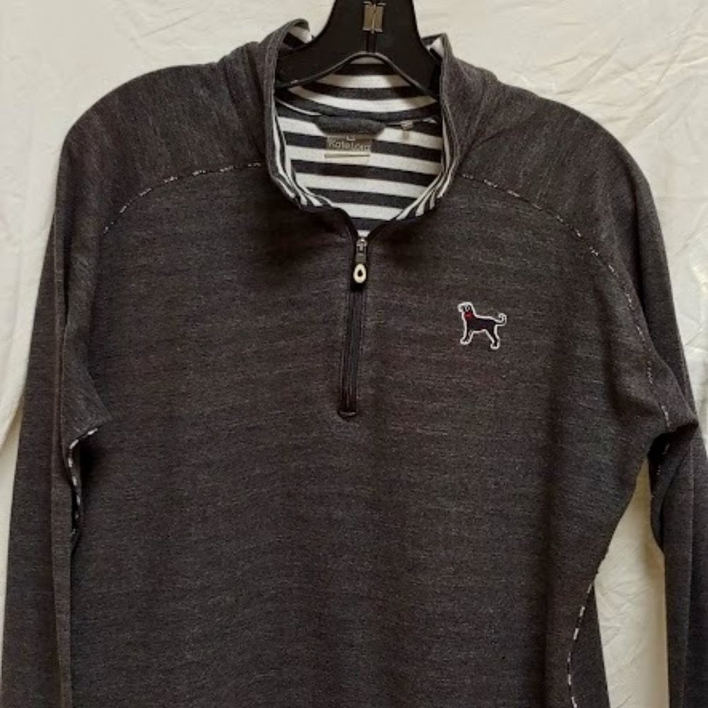 The Black Dog 1/4 zip Navigator Pullove Dark Grey- Kids- Size L/ Womens size 8